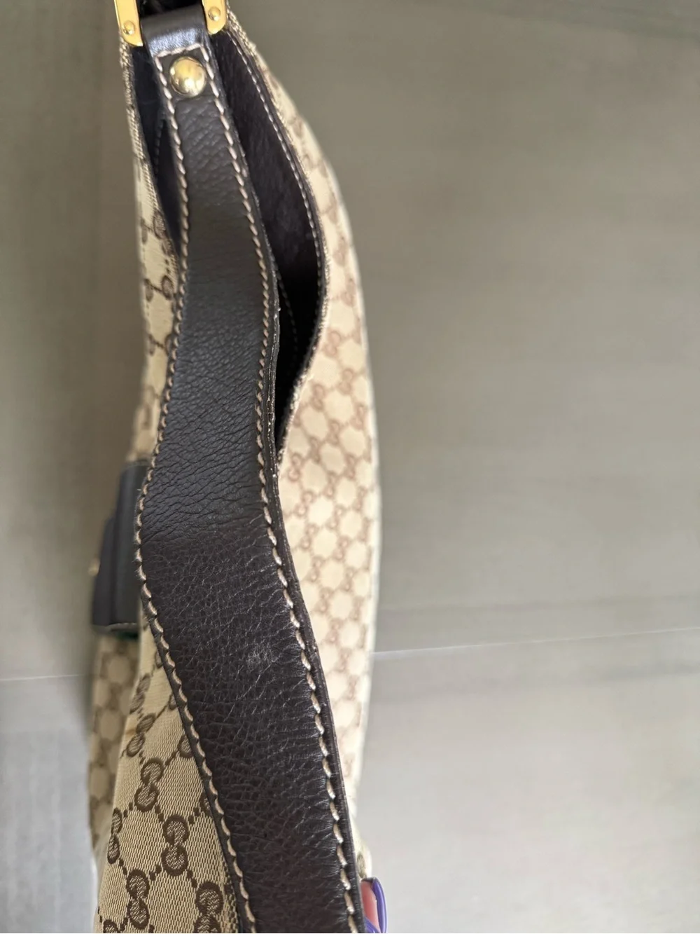 Gucci Web Monogram Canvas Hobo Bag